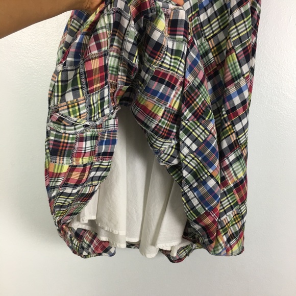 J. Crew | Strapless Plaid Patchwork Beach Dress - Picture 6 of 8